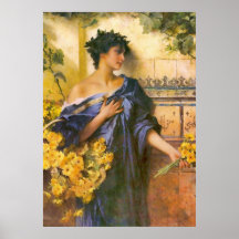 Basket of Marguerite Flowers Poster
