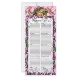 Basket of Pink Roses Design Grocery List rack cards