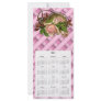 Basket of Pink RosesTelephone and Calender card Full Color Rack Card