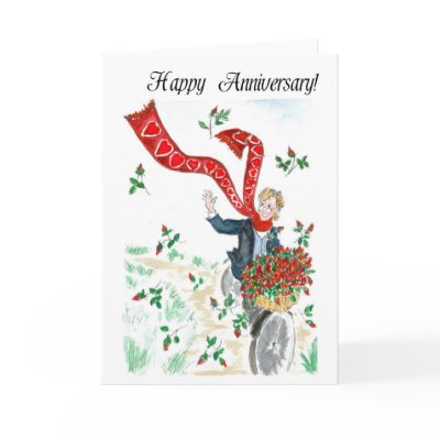 Basket of Roses Anniversary Card by helikettle