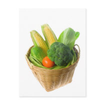 Basket of vegetables postcards