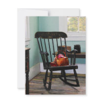Basket of Yarn on Rocking Chair