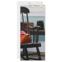 Basket of Yarn on Rocking Chair