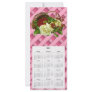 Basket Red, White RosesTelephone and Calender card Personalized Rack Card