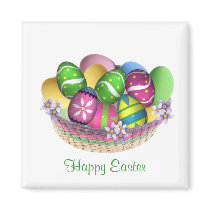 Basket with Easter eggs Magnet