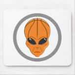 basketball alien head graphic mousepad