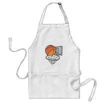 basketball and net vector graphic apron