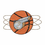Basketball and Whistle Embroidered Hoodie