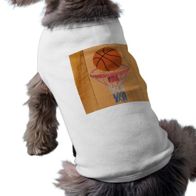 Basketball & Basket Dog Shirt by FunAndFunny
