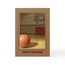 Basketball- Birthday Thank You Any Use Greeting Card