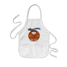 BASKETBALL Brunette Girl T-shirts and Gifts Aprons