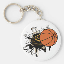 Basketball Burst Key Chain