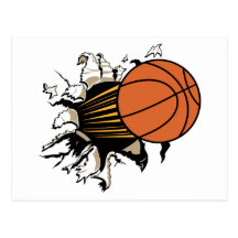 Basketball Burst Post Cards
