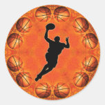 BASKETBALL CIRCLE AND PLAYER STICKERS
