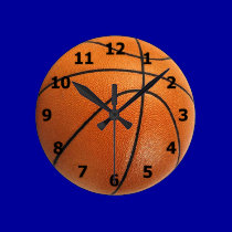 Basketball Clock with Numbers wall clocks