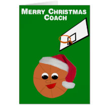 Basketball Coach Christmas Greeting Card