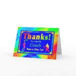 Basketball Coach Star Thank You Card