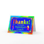 Basketball Coach Thank You Card