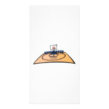 Basketball Court Customized Photo Card