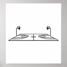 Basketball court poster
