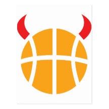 basketball devil postcard
