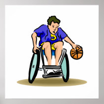 Basketball Dribble Poster