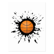 Basketball Explosion Post Card