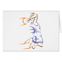 Basketball Flight Greeting Cards