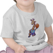 Basketball Giraffe Infant T-Shirts