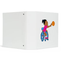 Basketball girl vinyl binders