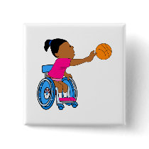 Basketball girl pin
