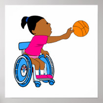 Basketball girl poster