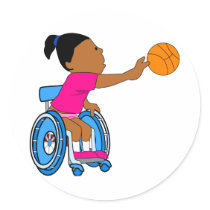 Basketball girl stickers