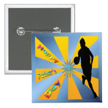 Basketball - Happy Father's Day Button