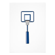 basketball hoop and net custom invitations