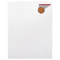 Basketball in hoop