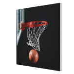 Basketball in Hoop Stretched Canvas Prints