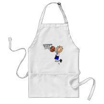 Basketball Jump Shot Blue T-shirts and Gifts Aprons