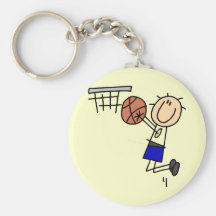 Basketball Jump Shot Blue T-shirts and Gifts Key Chains