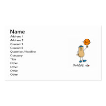 Basketball Nut T-shirts and Gifts Business Card Template