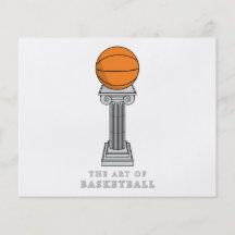 basketball on a pedestal art flyer