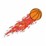 basketball on fire photo sculptures