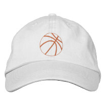 Basketball Outline Embroidered Hats