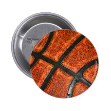 Basketball Pattern Pinback Buttons