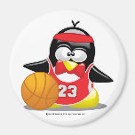 Basketball Penguin Magnets