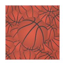 basketball pile gallery wrap canvas