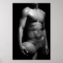 basketball player B&W photoprint