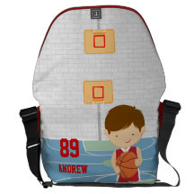 Basketball Player Red and White Commuter Bag