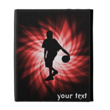 Basketball Player; Red iPad Folio Covers