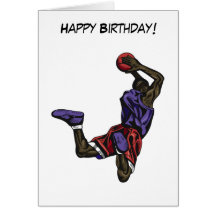 Basketball Player-Slam Dunk Greeting Cards